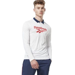 Bluza Męskie Reebok Classic Football Polo Białe PL 51UHKEO